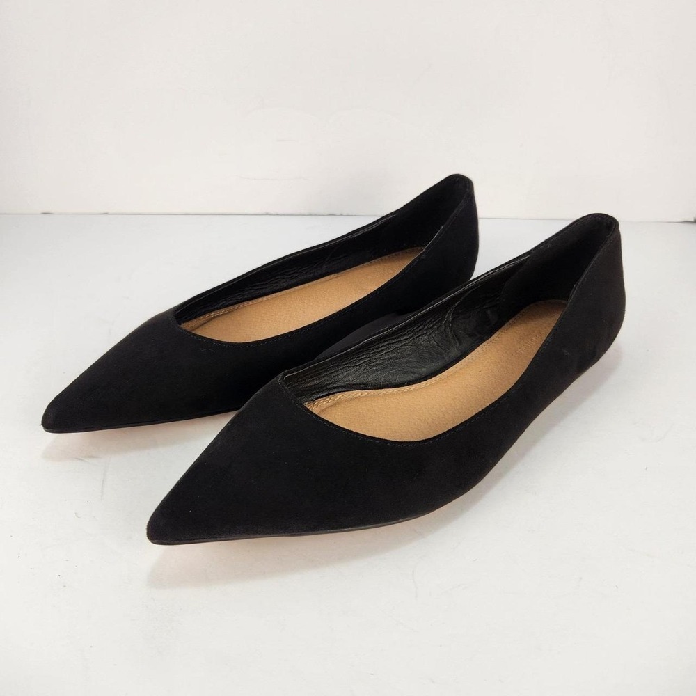 ASOS DESIGN Women's Black Pointed Toe Ballet Flats Size 8.5